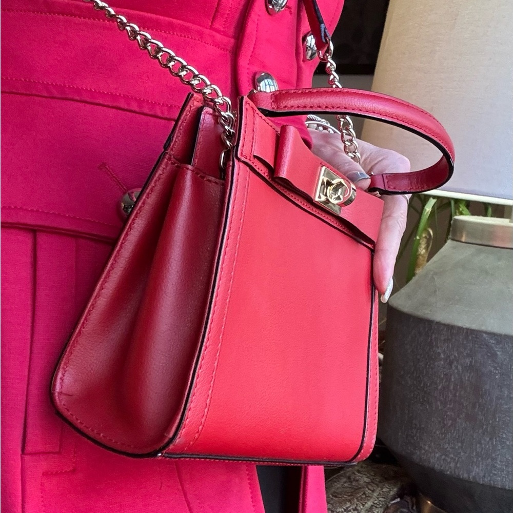 Authentic Kate Spade leather small kisslock 2 compartments Crosby /satchel - Picture 14 of 16